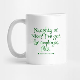 Human Resources Christmas Naughty or Nice List Mug